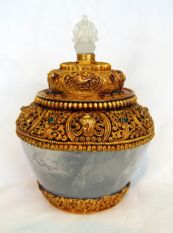 Crystal Treasure Vase Gold plated 