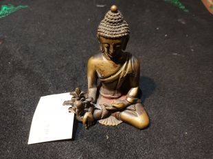 Medicine Buddha 10cm old brass handmade Buddha statue ​